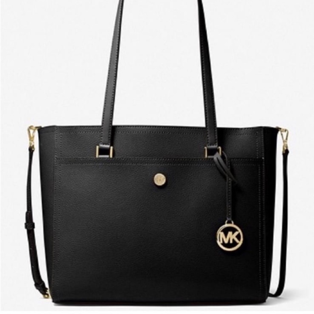 Michael Kors Black Women's 3 in 1 Maisie Tote and Clutch Crossbody Set - Picture 5 of 10